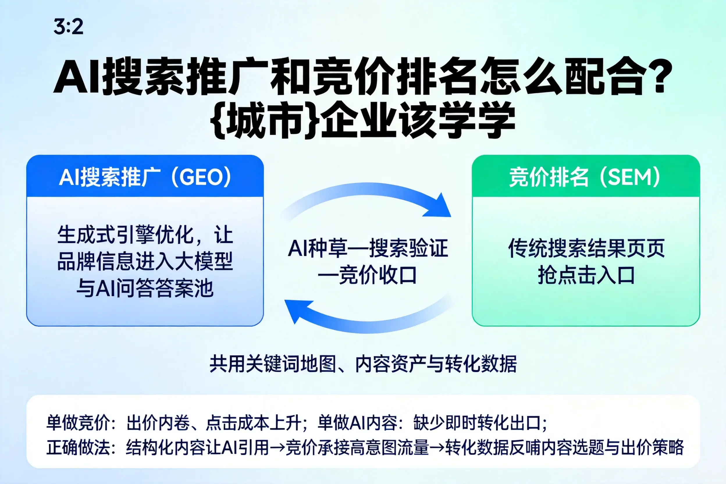 AI搜索推广和竞价排名怎么配合？许昌企业该学学
