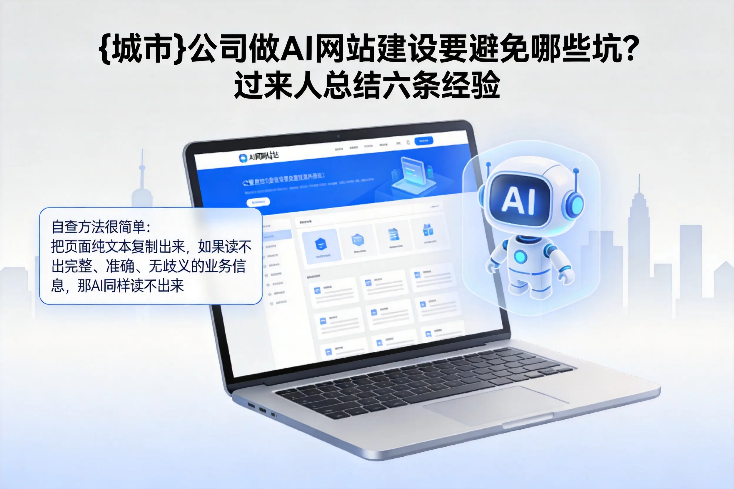 许昌公司做AI网站建设要避免哪些坑?过来人总结六条经验