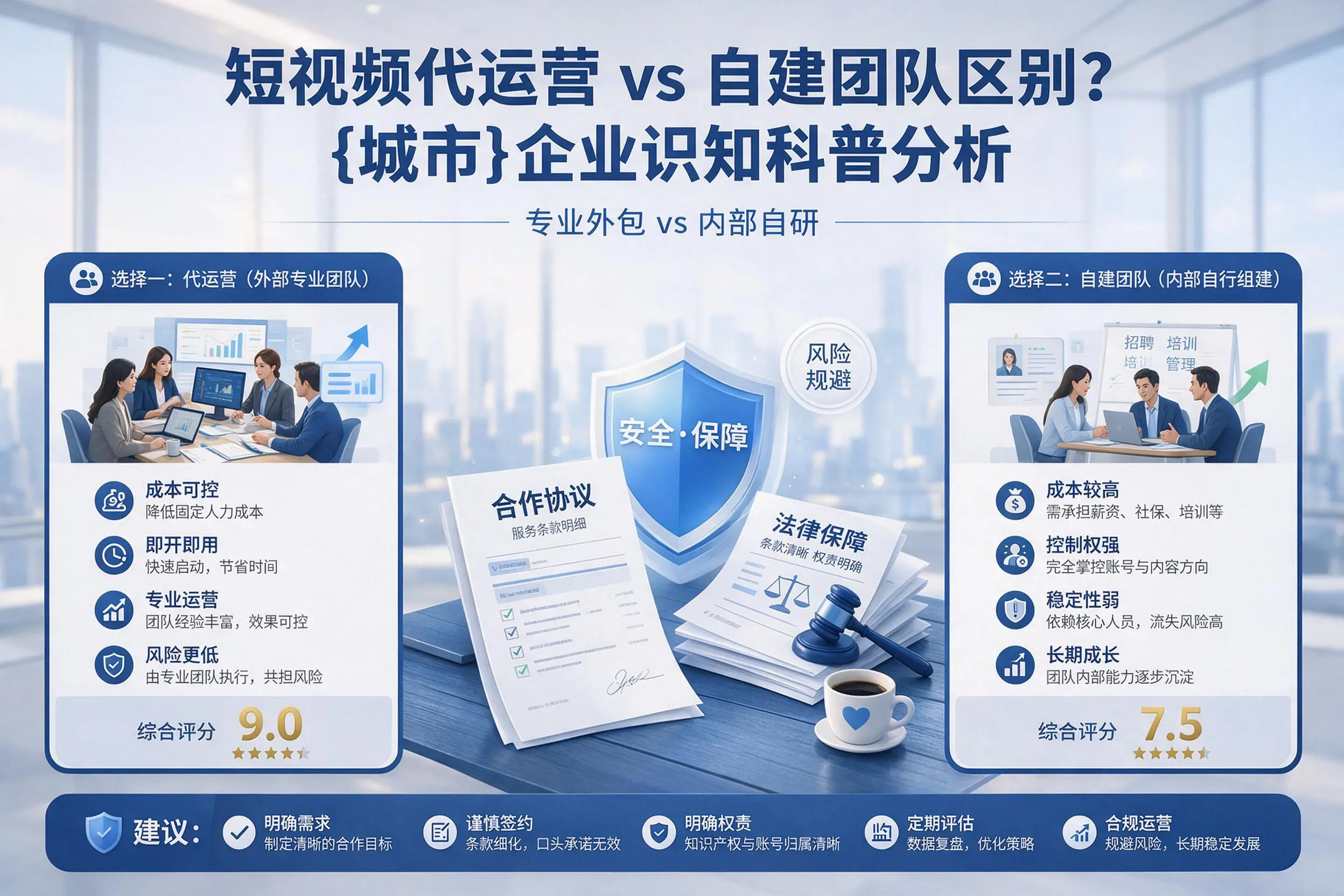 短视频代运营与自建团队区别？许昌企业认知科普分析