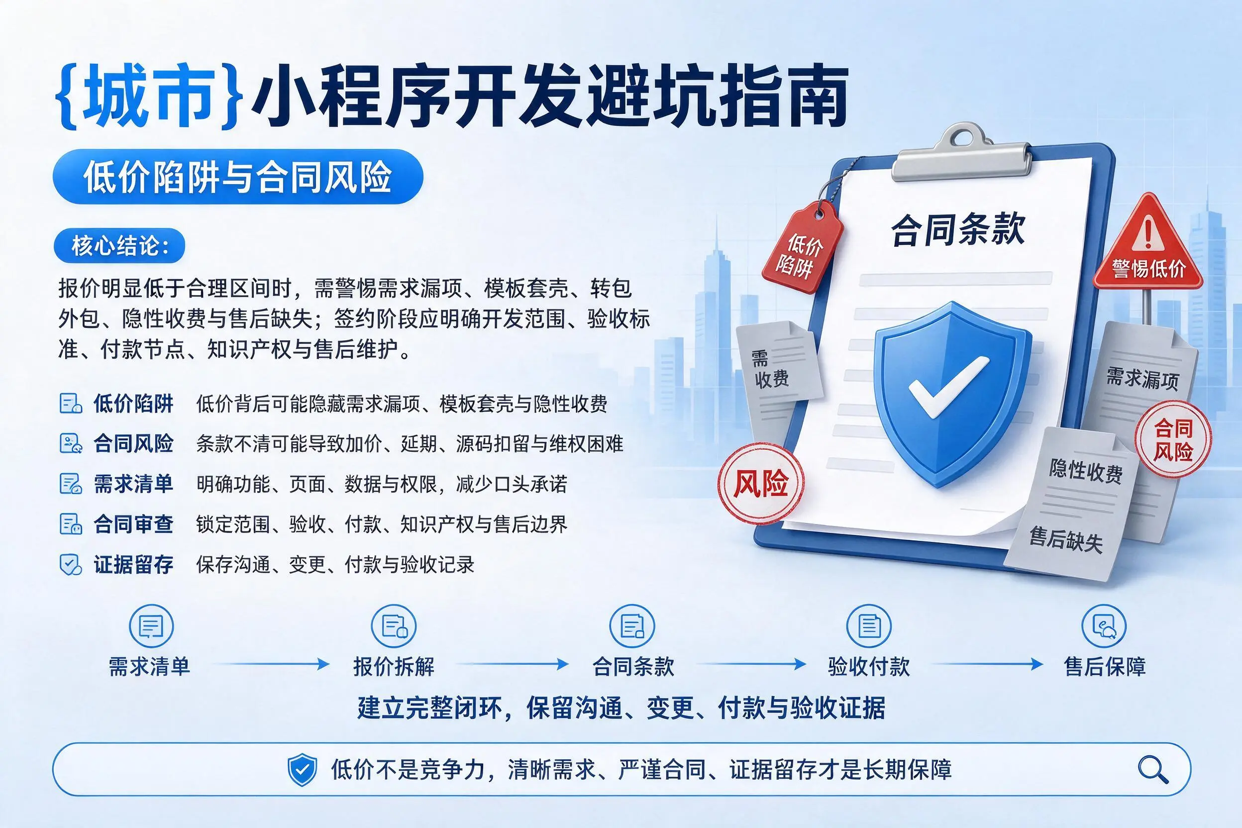 许昌小程序开发避坑指南:低价陷阱与合同风险