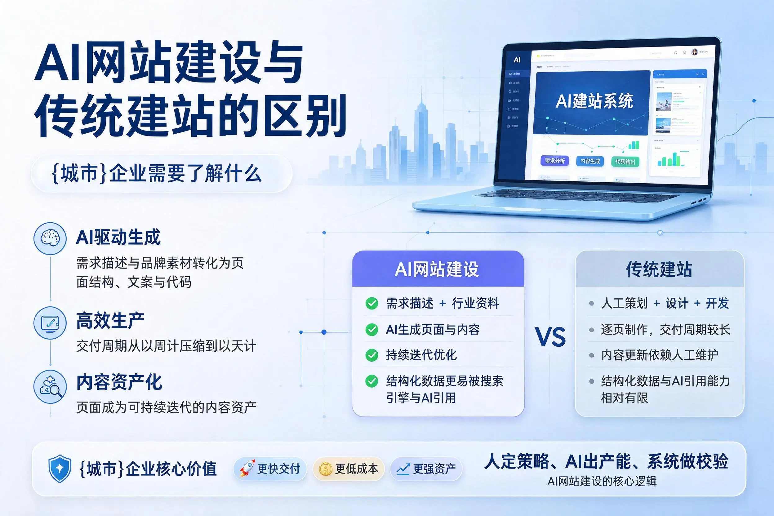 AI网站建设与传统建站的区别,许昌企业需要了解什么