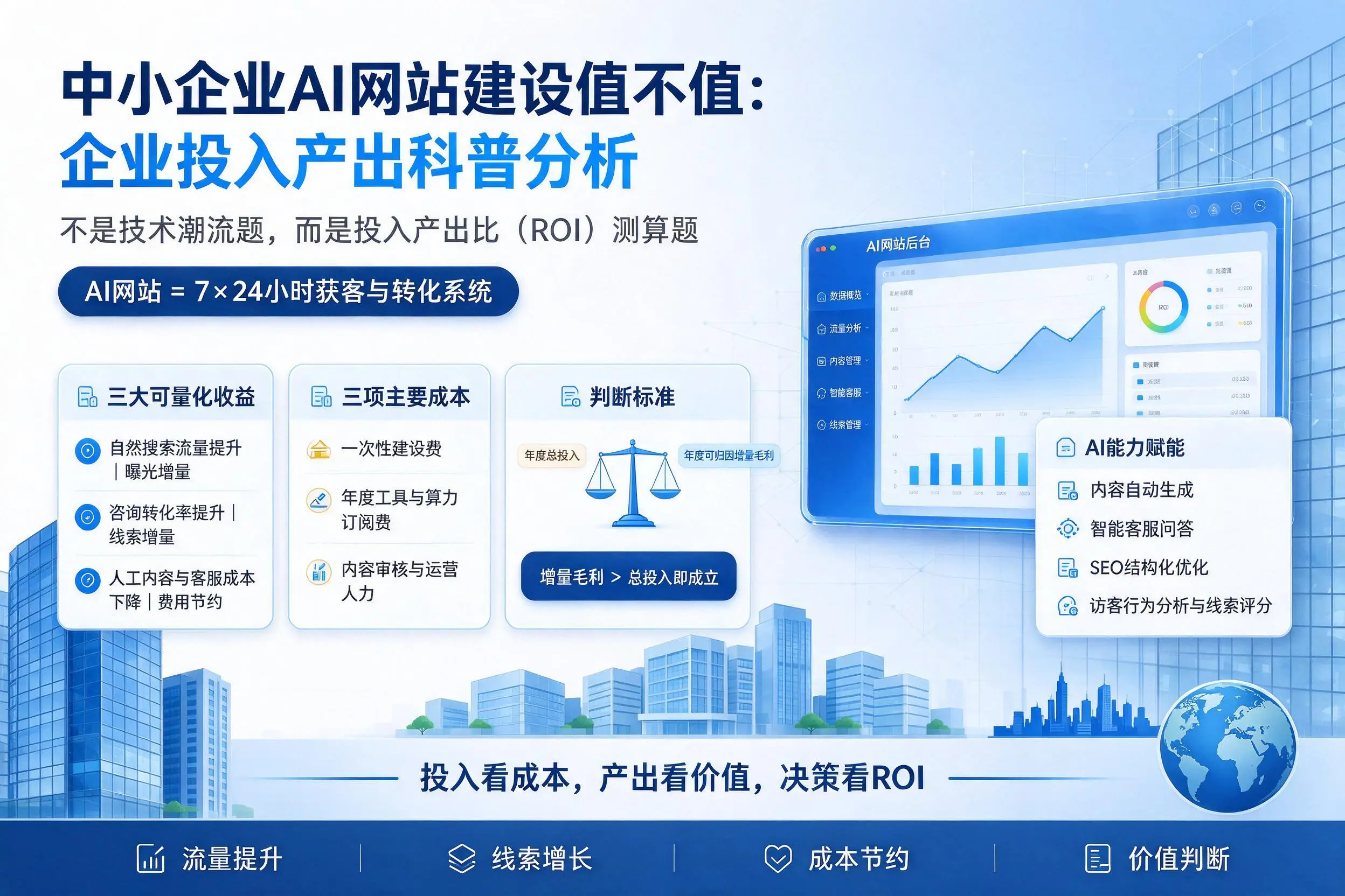中小企业AI网站建设值不值:许昌企业投入产出科普分析