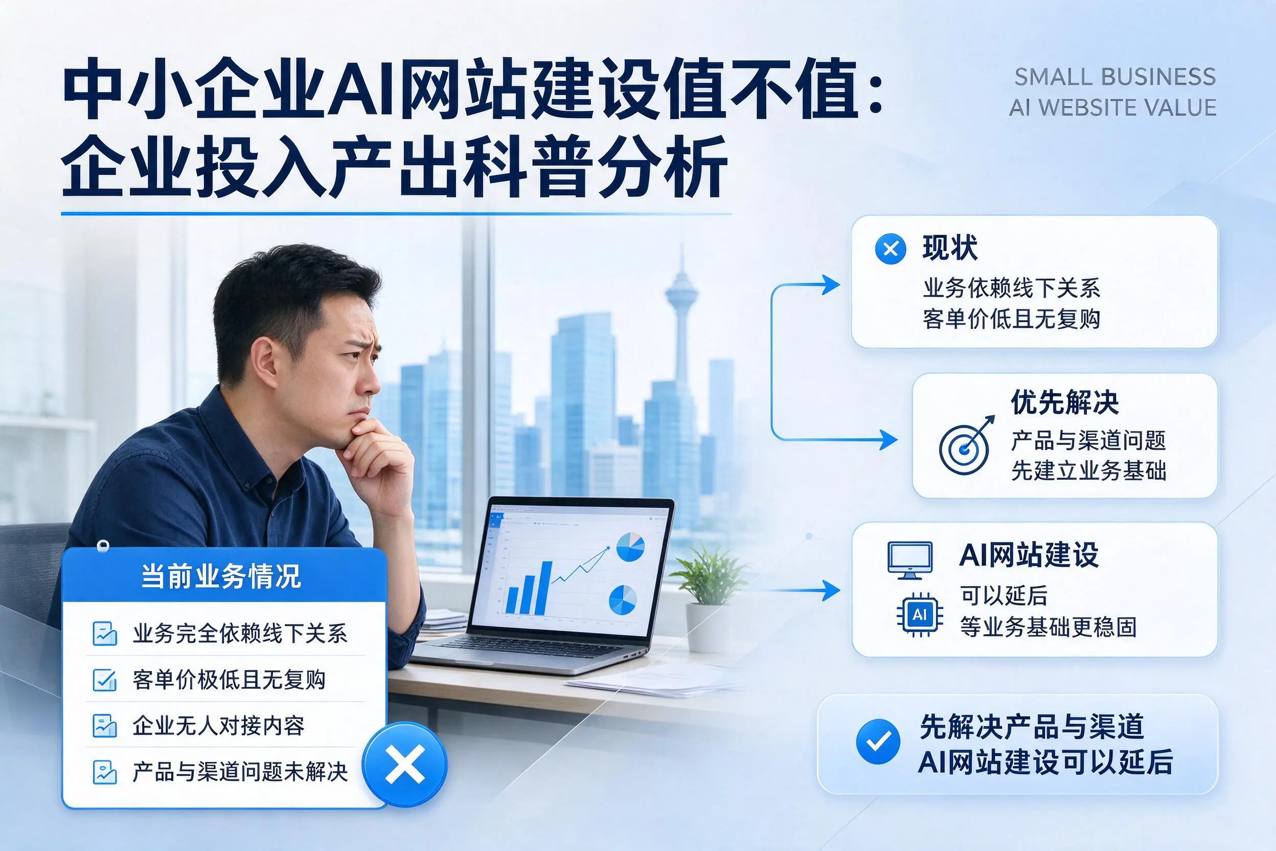 中小企业AI网站建设值不值:许昌企业投入产出科普分析
