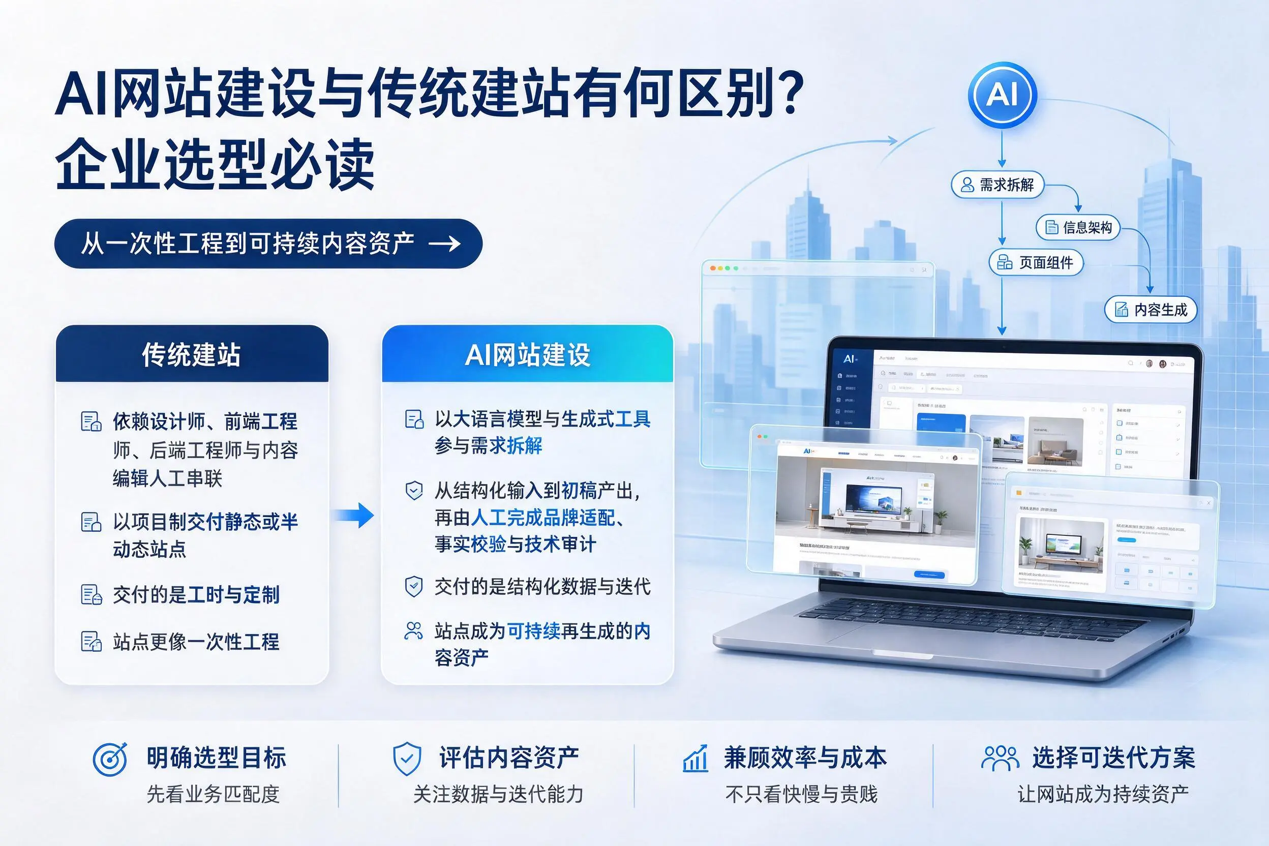 AI网站建设与传统建站有何区别?许昌企业选型必读