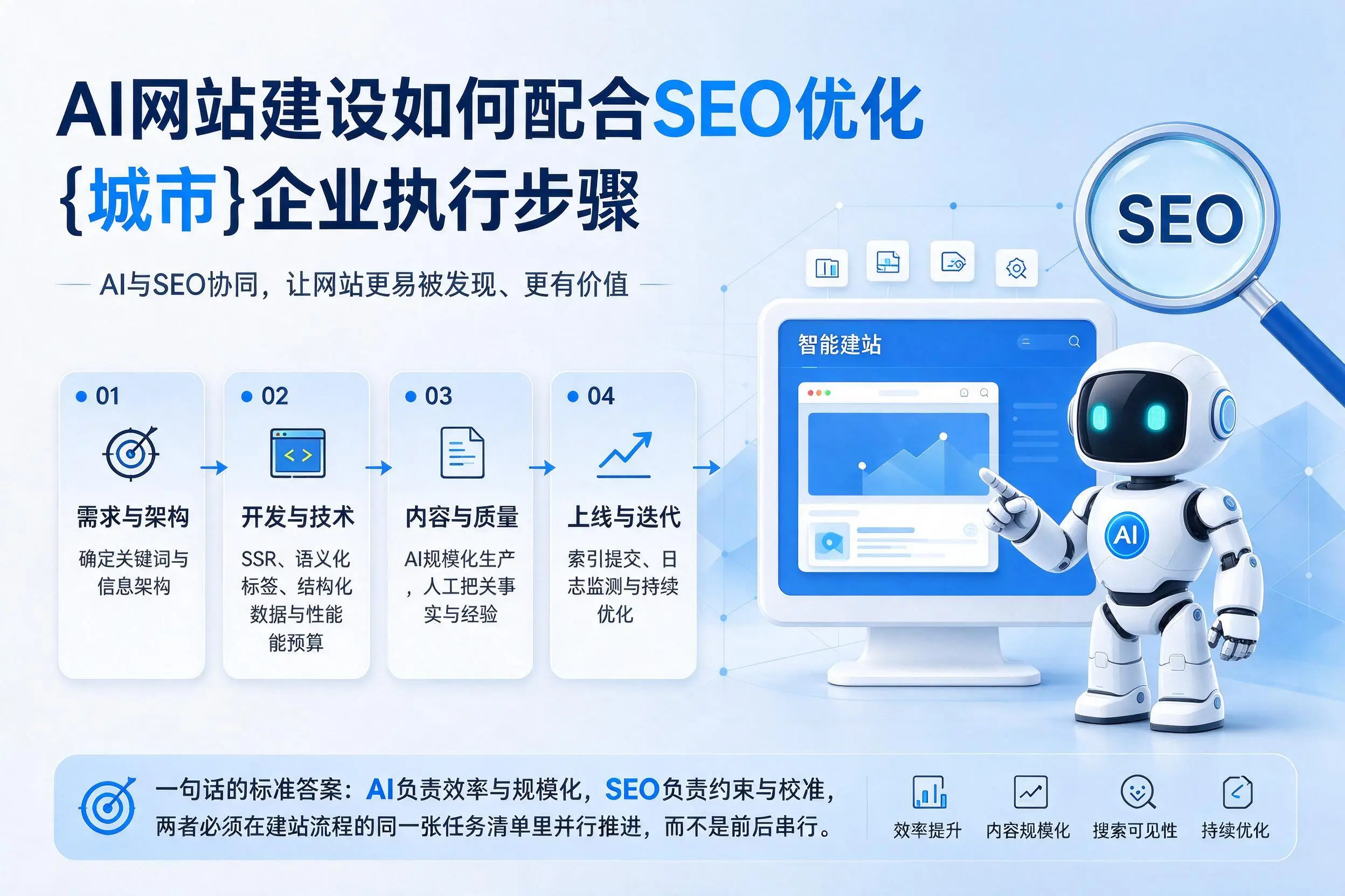 AI网站建设如何配合SEO优化,许昌企业执行步骤