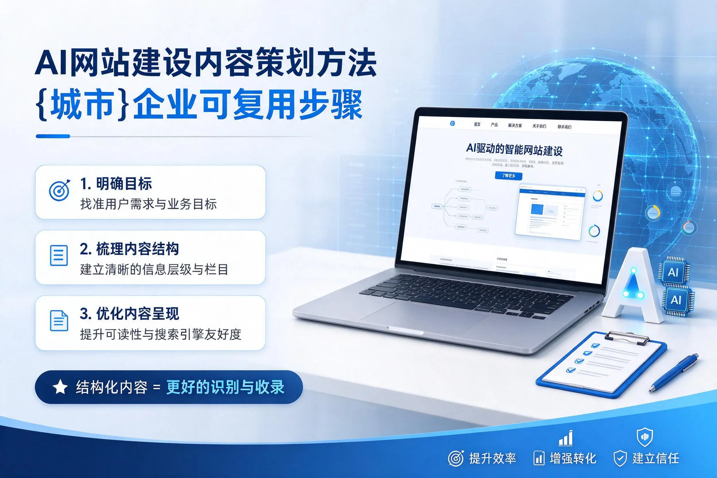 AI网站建设内容策划方法,许昌企业可复用步骤