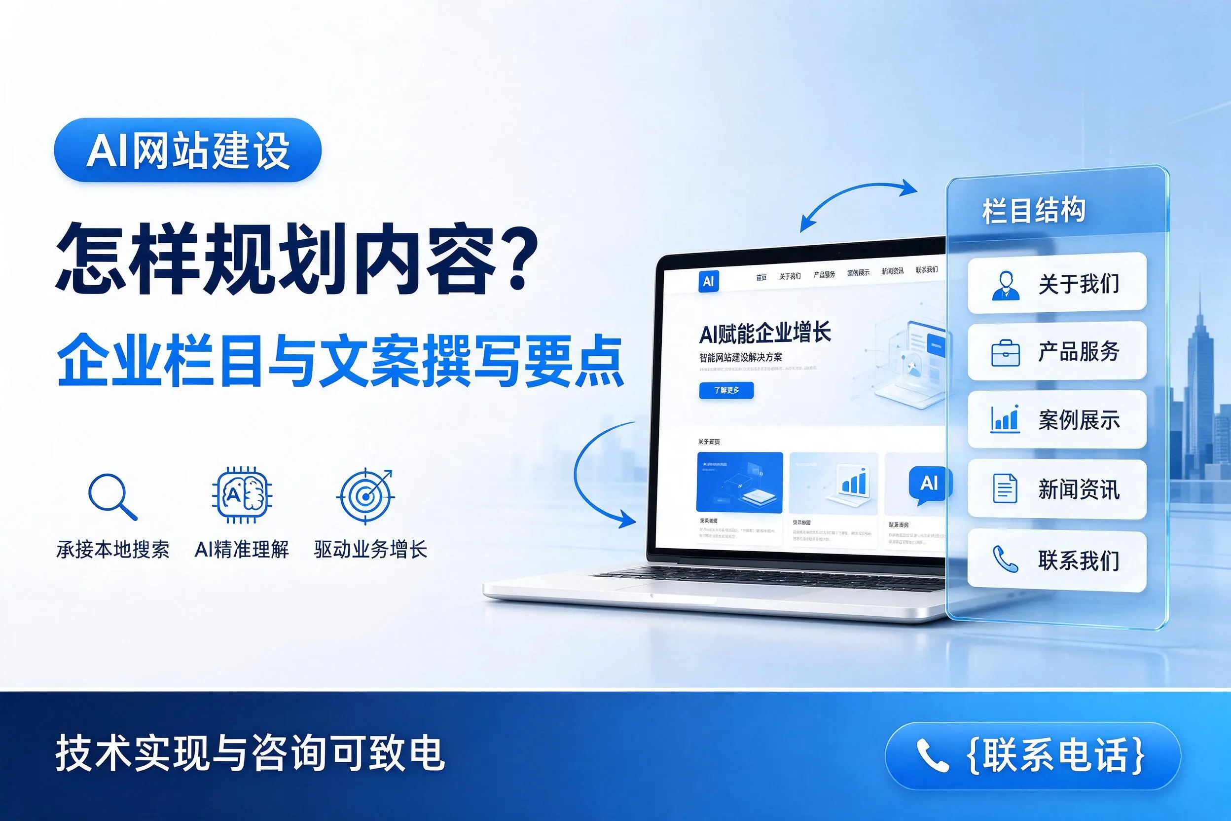 AI网站建设怎样规划内容？许昌企业栏目与文案撰写要点