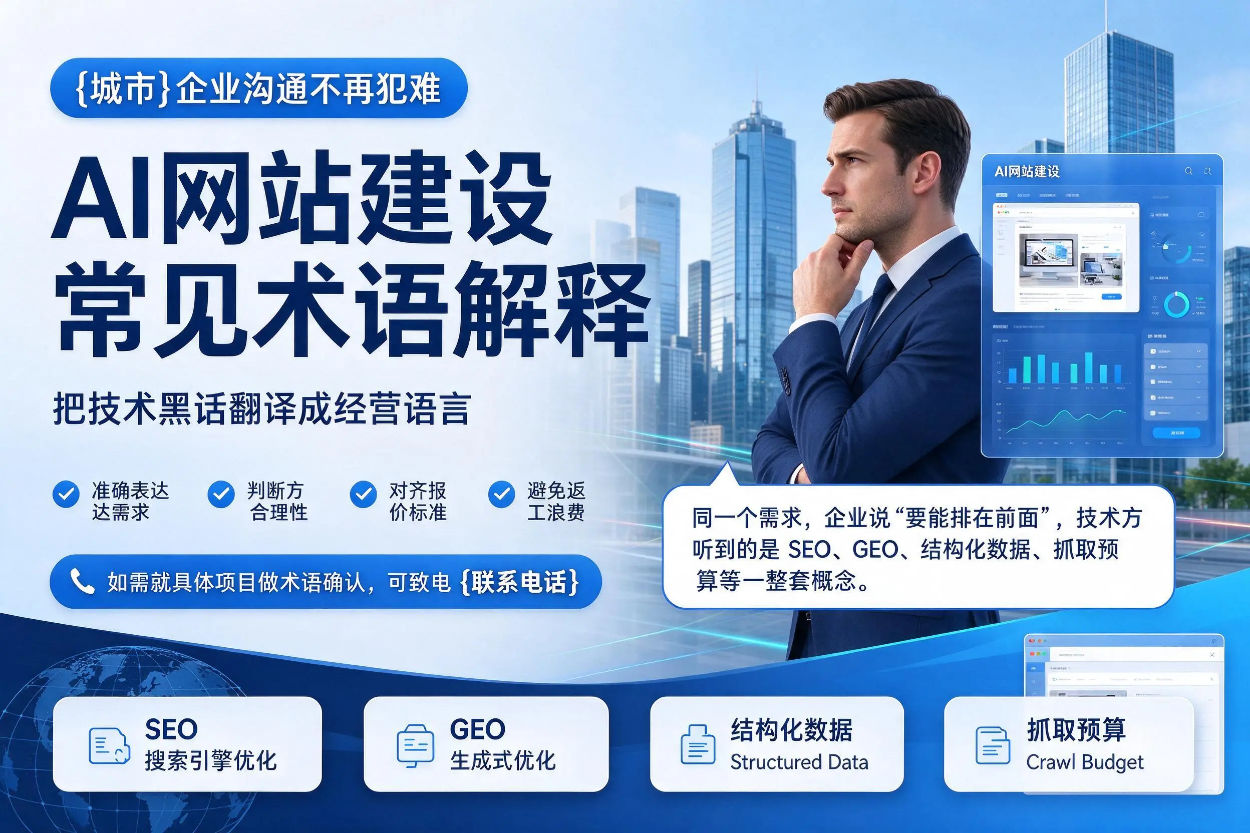 AI网站建设常见术语解释，许昌企业沟通不再犯难