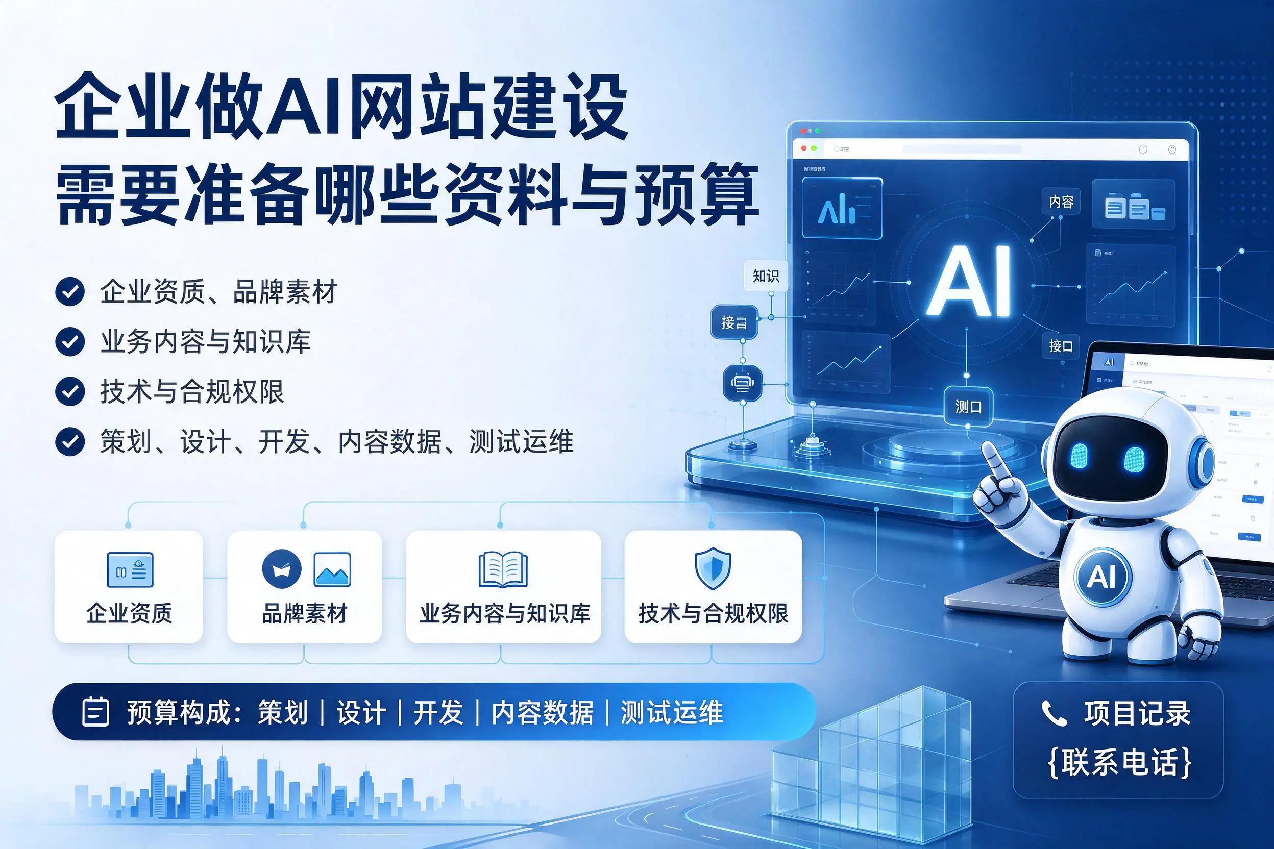 许昌企业做AI网站建设需要准备哪些资料与预算