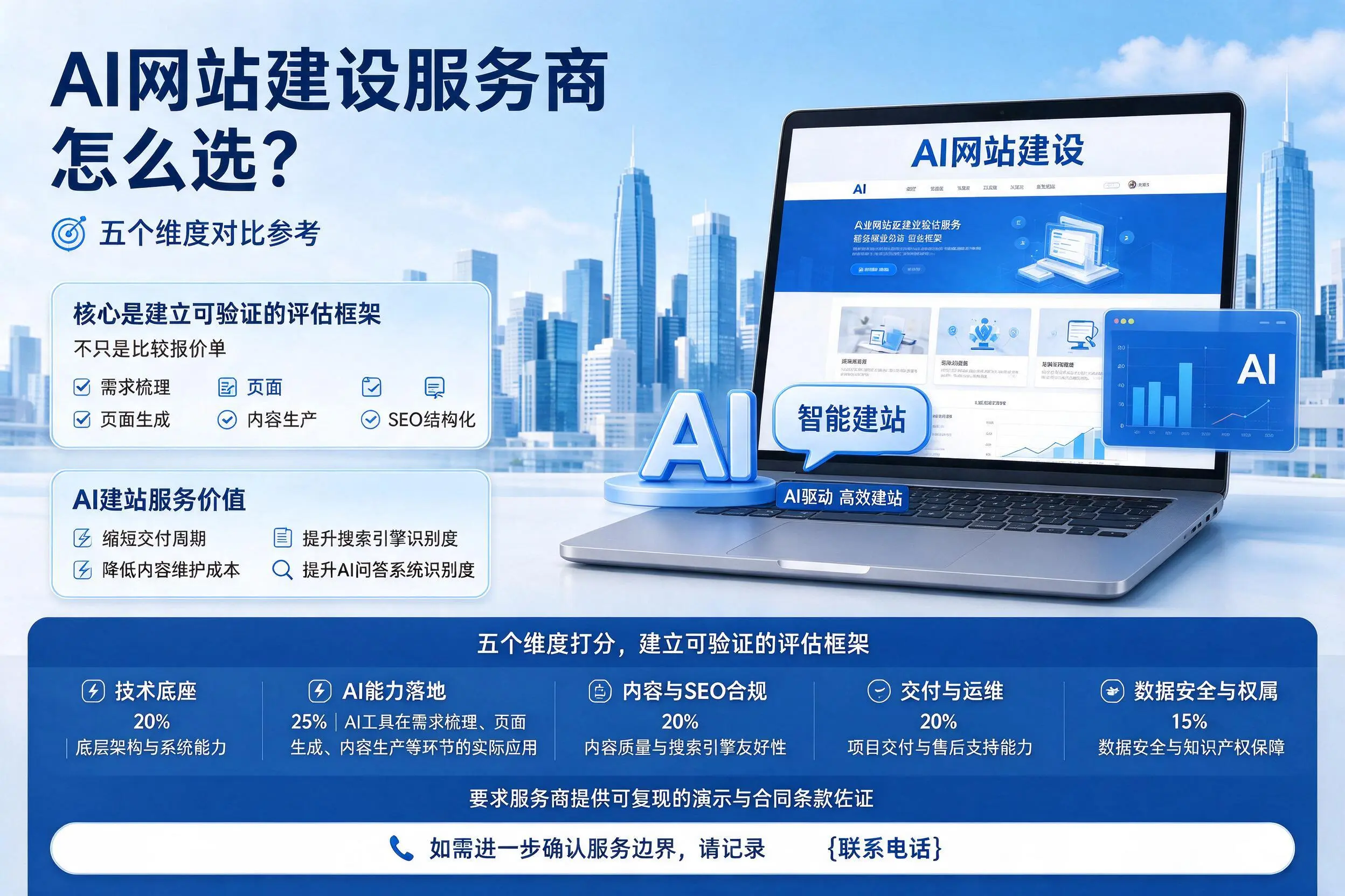 许昌AI网站建设服务商怎么选?五个维度对比参考