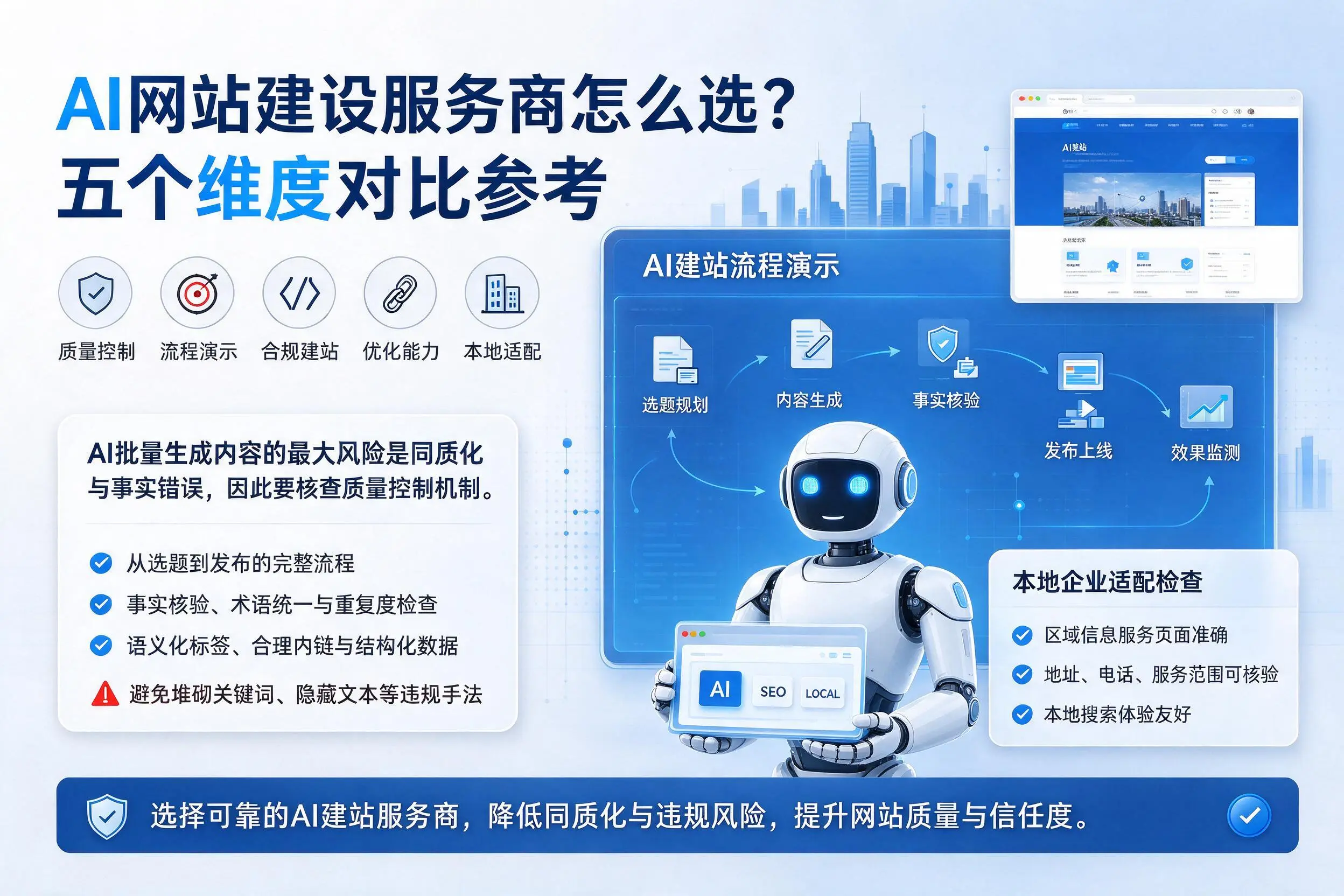 许昌AI网站建设服务商怎么选?五个维度对比参考