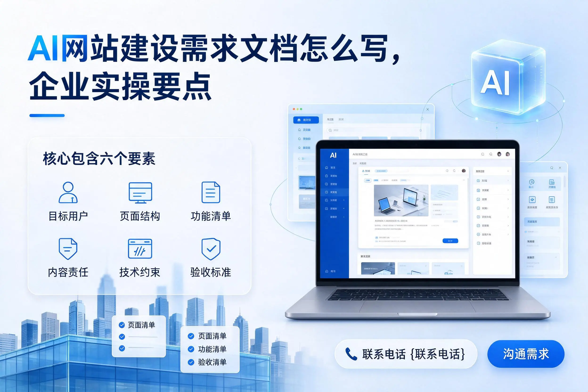 AI网站建设需求文档怎么写，许昌企业实操要点