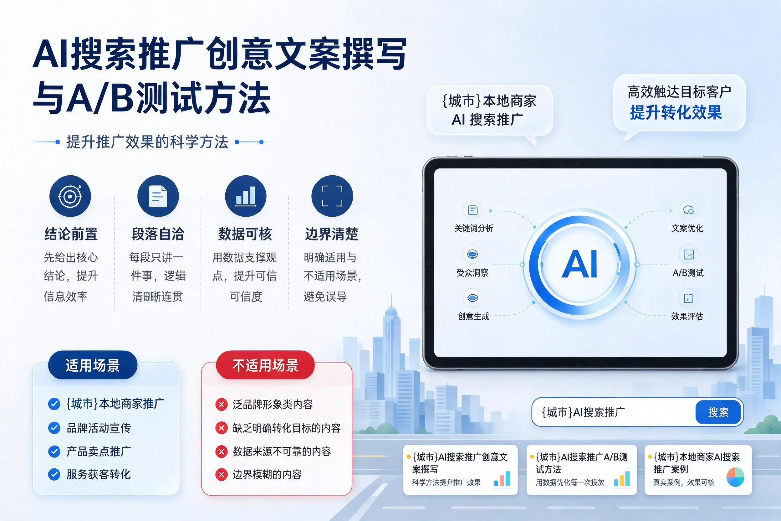 许昌AI搜索推广创意文案撰写与A/B测试方法
